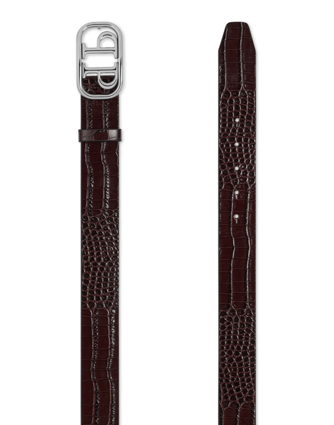 Crocco Leather Belt, цвет: Фиолетовый