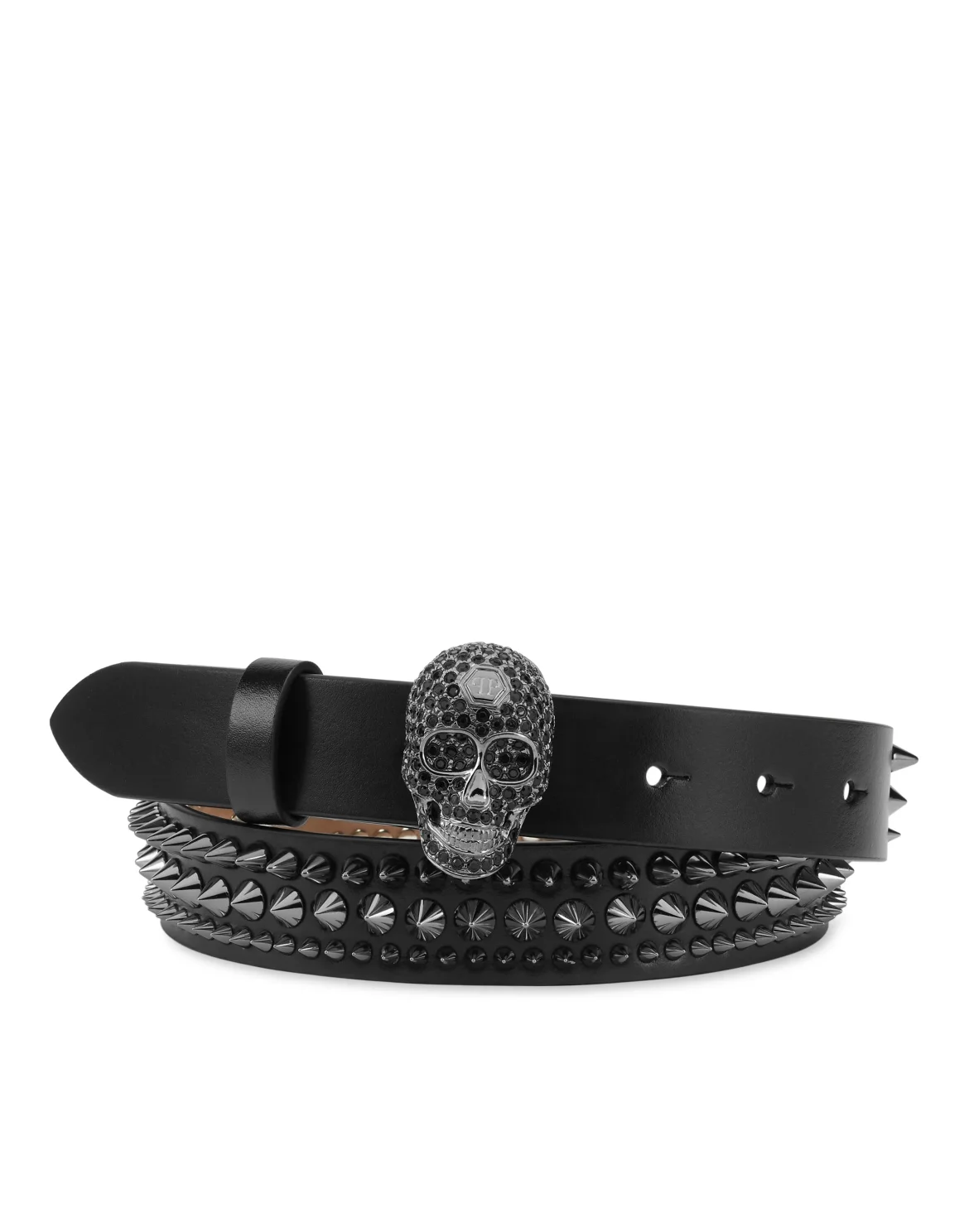 Leather Belt Skull, цвет: Черный