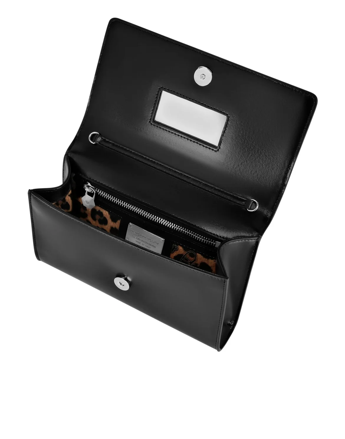 Small Leather Clutch Eagle Belts Skull, цвет: Черный
