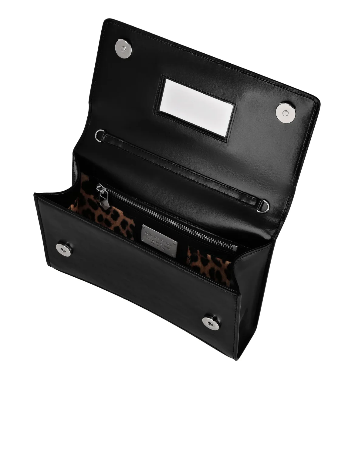 Calf Leather Clutch Shoulder Bag, цвет: Черный