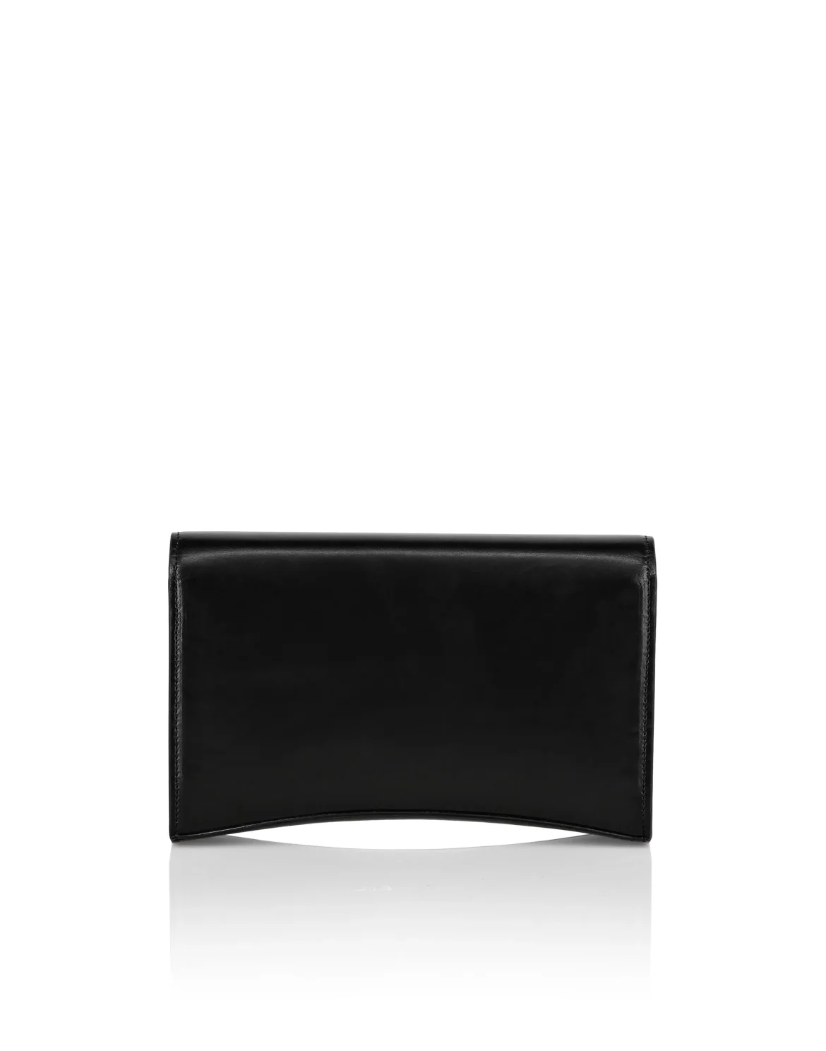 Calf Leather Clutch Shoulder Bag, цвет: Черный