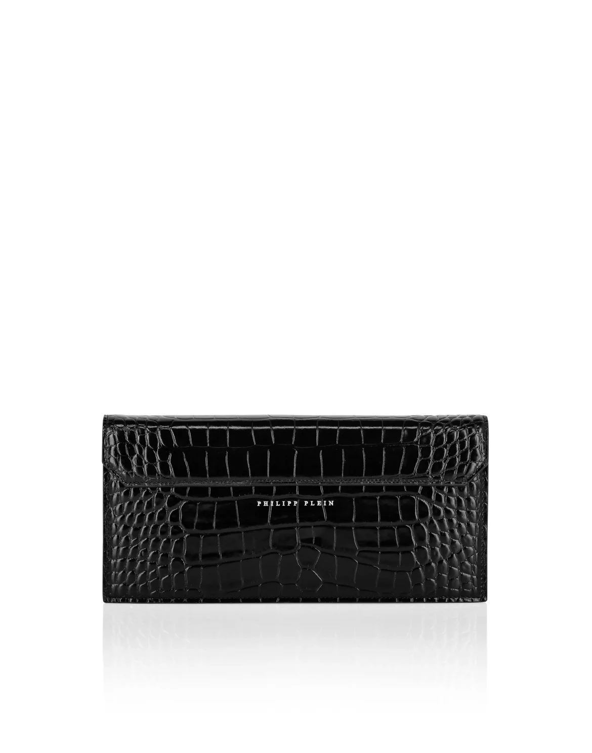 Crocco Embossed Baguette Handle Bag Gothic Plein, цвет: Черный