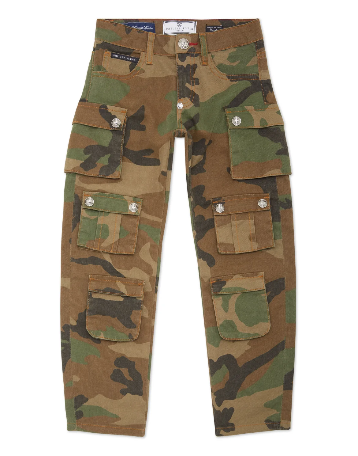 Strass Denim Cargo Trousers Camouflage, цвет: Камуфляж