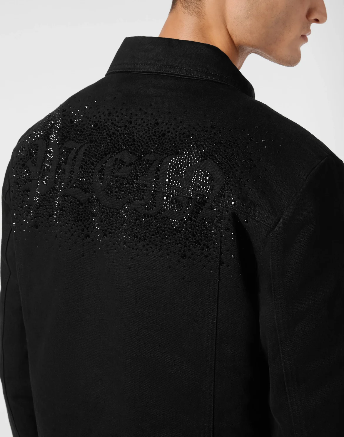 Zipped Denim Jacket Stones, цвет: Черный