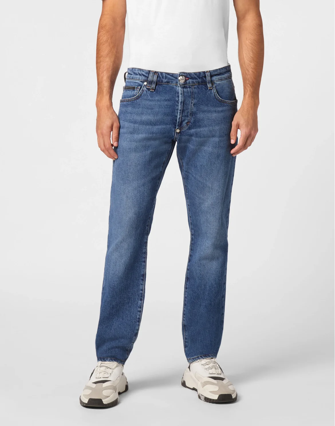 Denim Trousers Super Straight Cut Tattoo, цвет: Синий