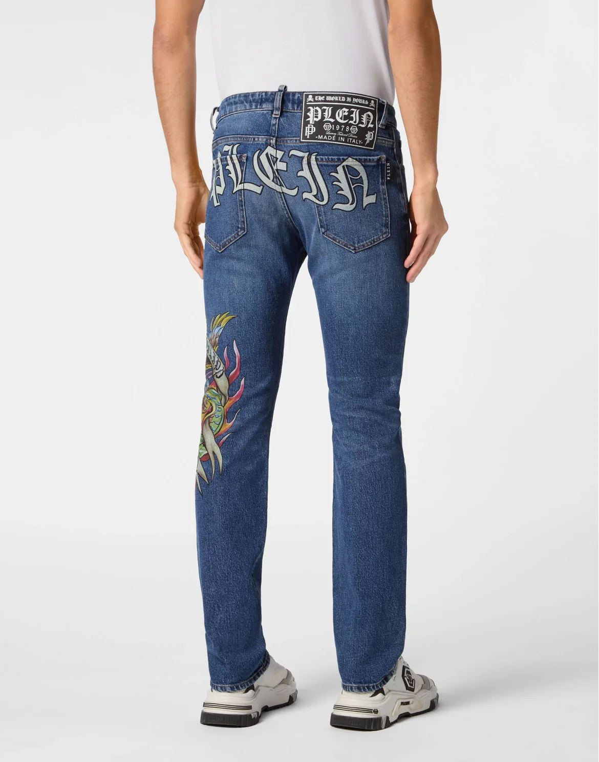 Denim Trousers Super Straight Cut Tattoo, цвет: Синий