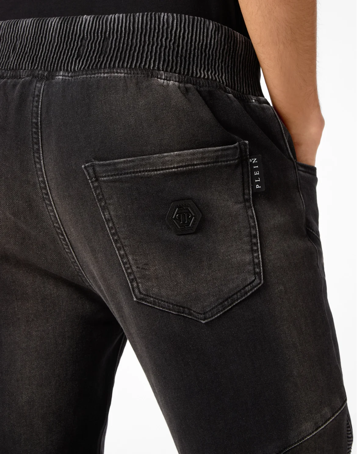 Denim Jogging Trousers, цвет: Черный