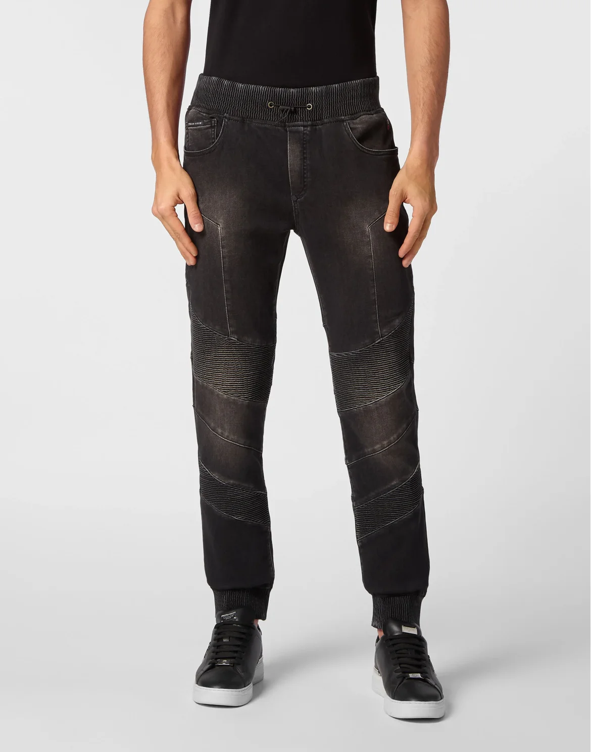 Denim Jogging Trousers, цвет: Черный