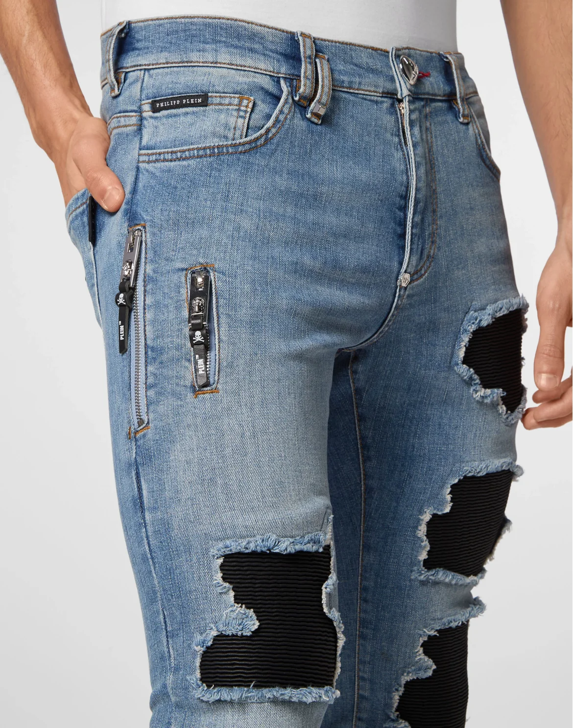 Rock Star Fit Trousers Skeleton, цвет: Серый