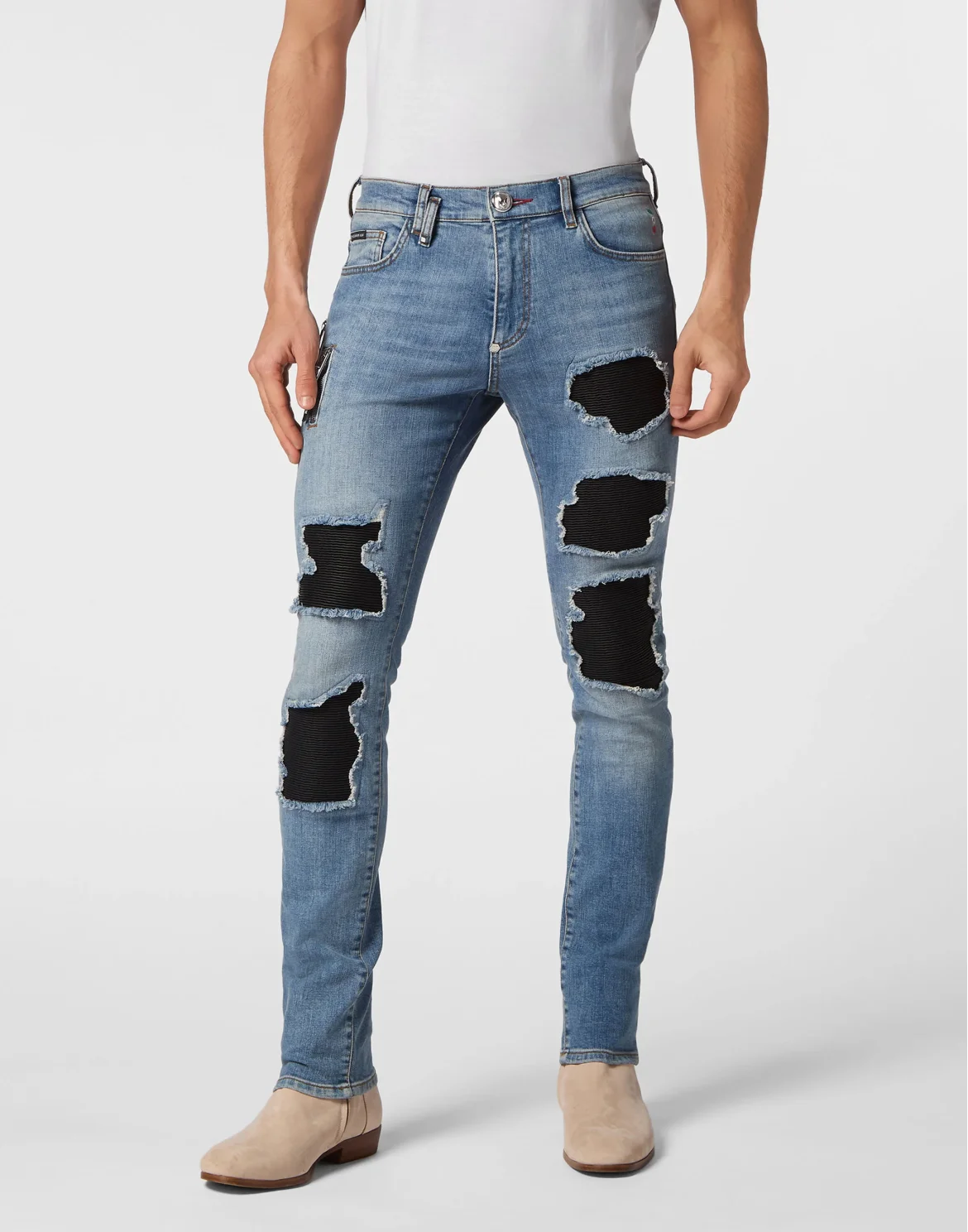 Rock Star Fit Trousers Skeleton, цвет: Серый