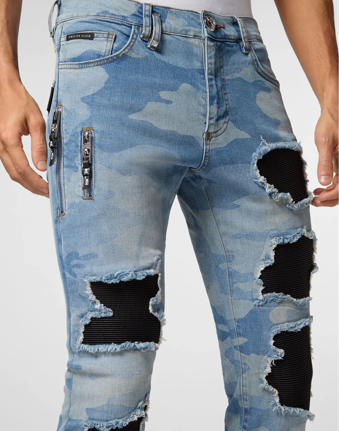 Rock Star Fit Trousers Camouflage, цвет: Голубой