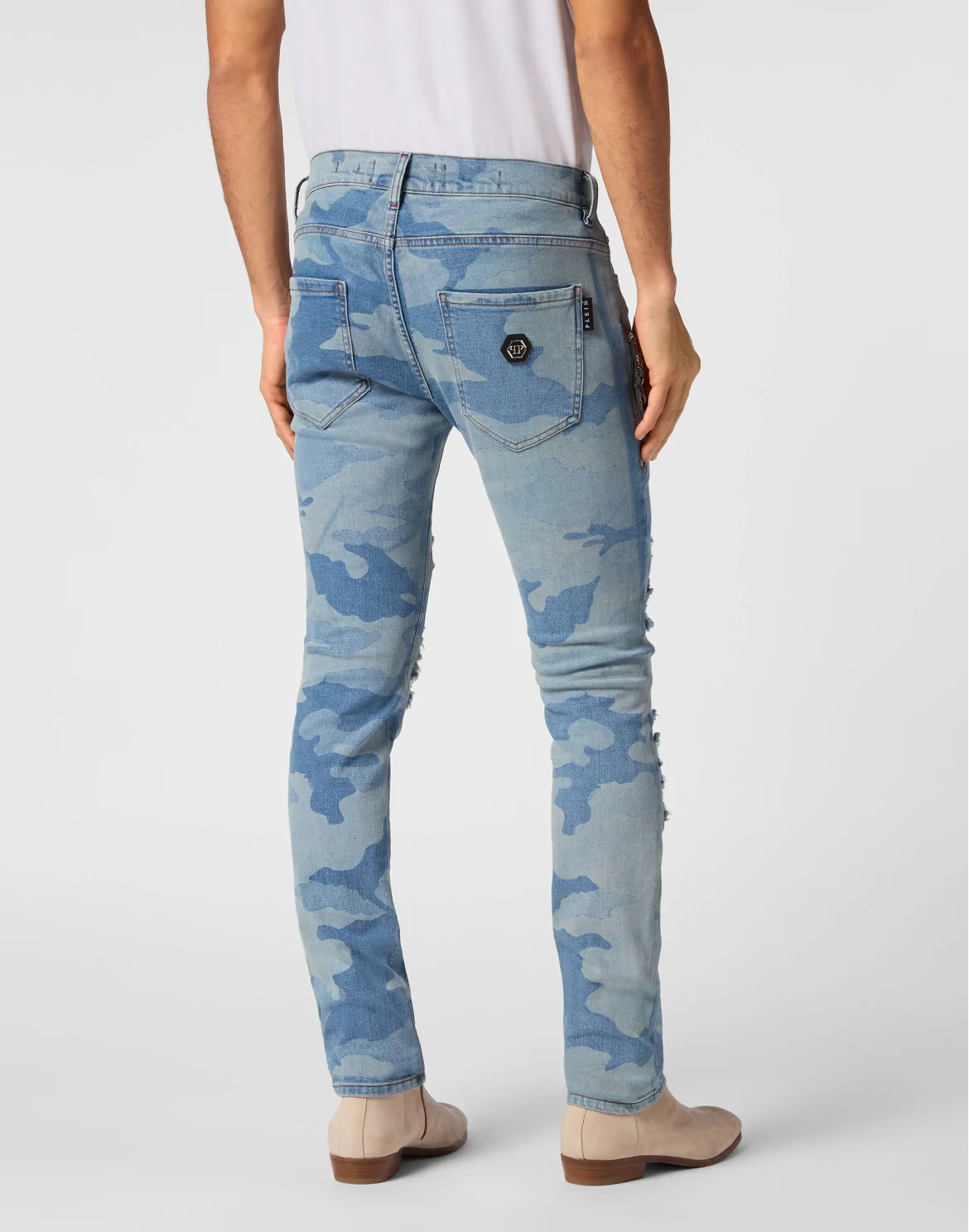 Rock Star Fit Trousers Camouflage, цвет: Голубой