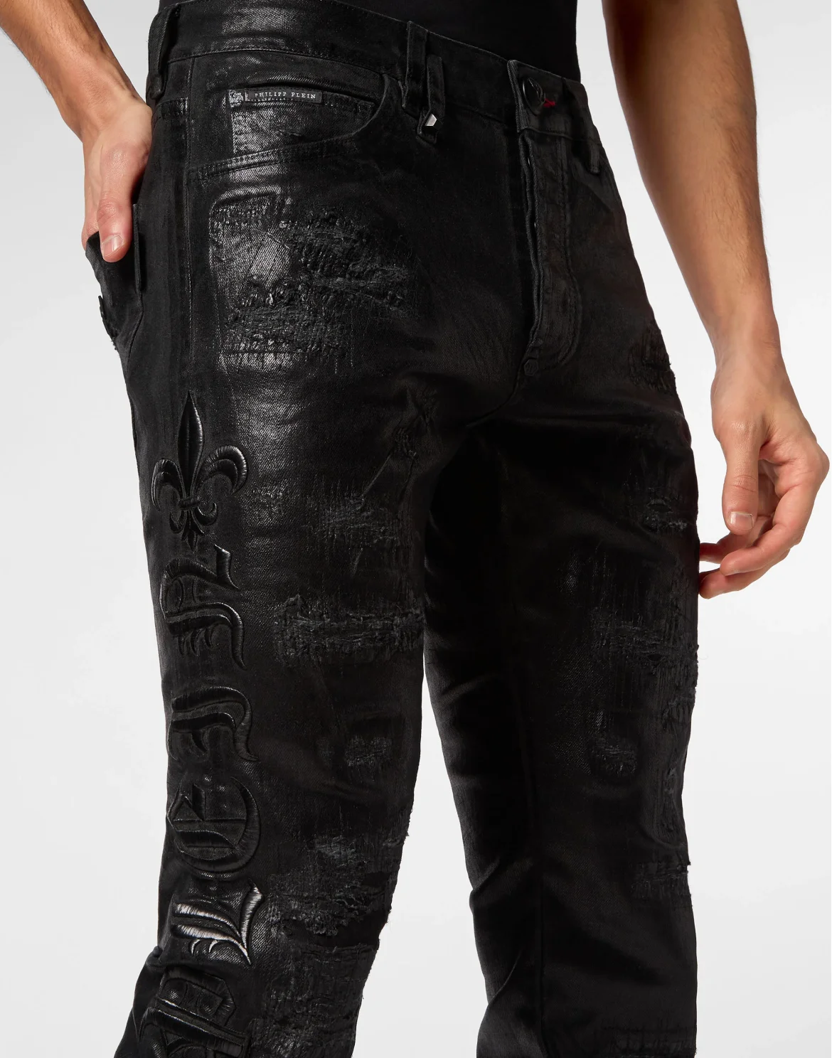 Super Straight Cut Trousers Gothic Plein, цвет: Черный