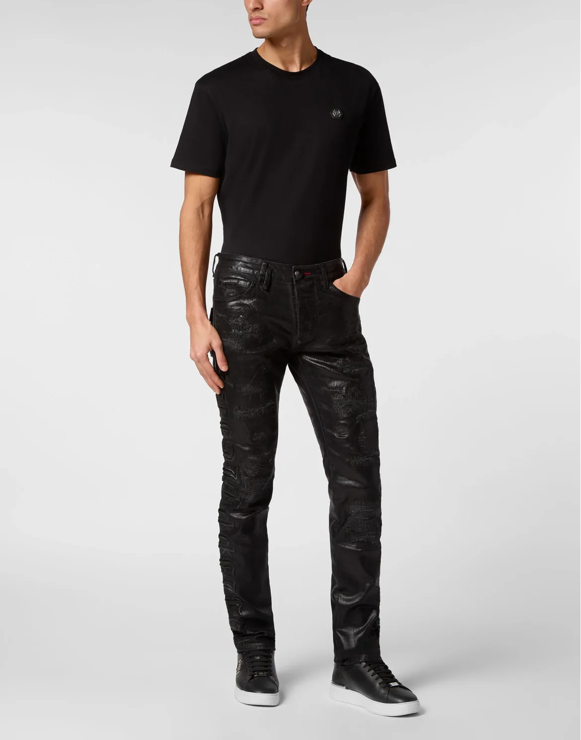 Super Straight Cut Trousers Gothic Plein, цвет: Черный