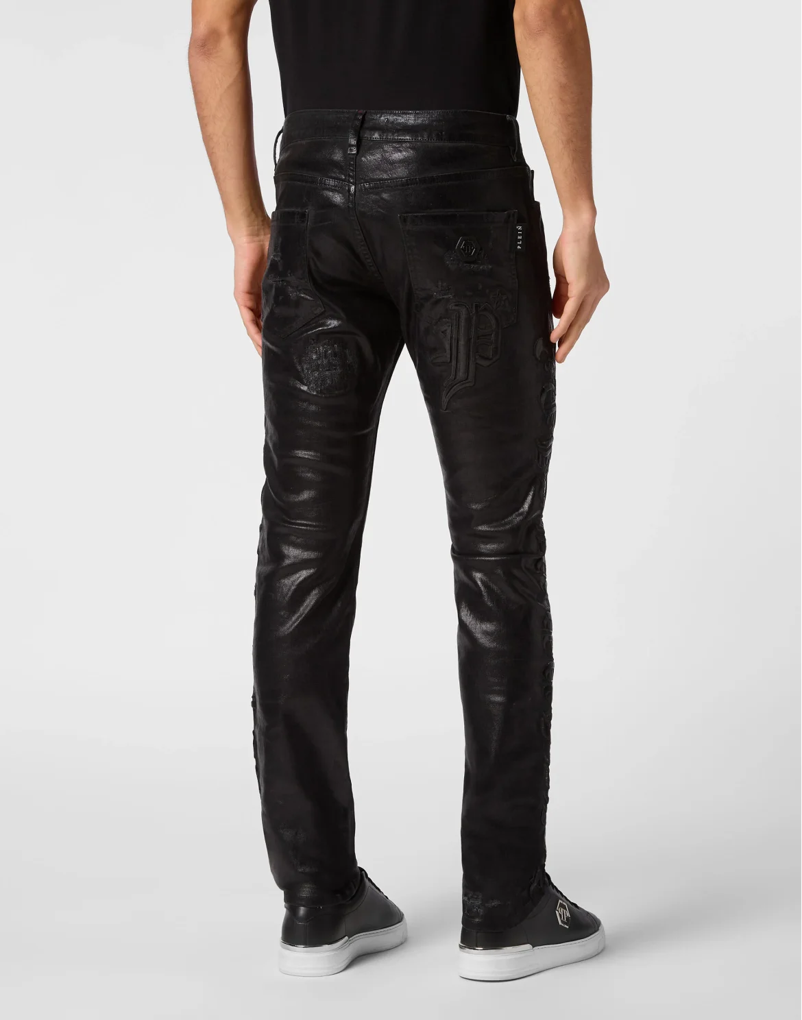 Super Straight Cut Trousers Gothic Plein, цвет: Черный