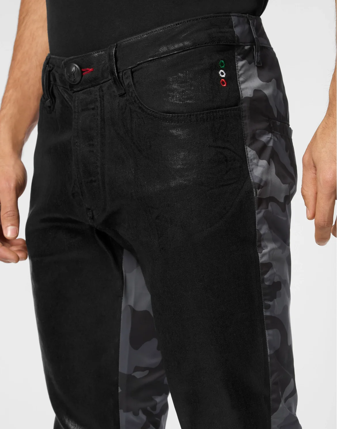Super Straight Cut Trousers Camouflage, цвет: Черный