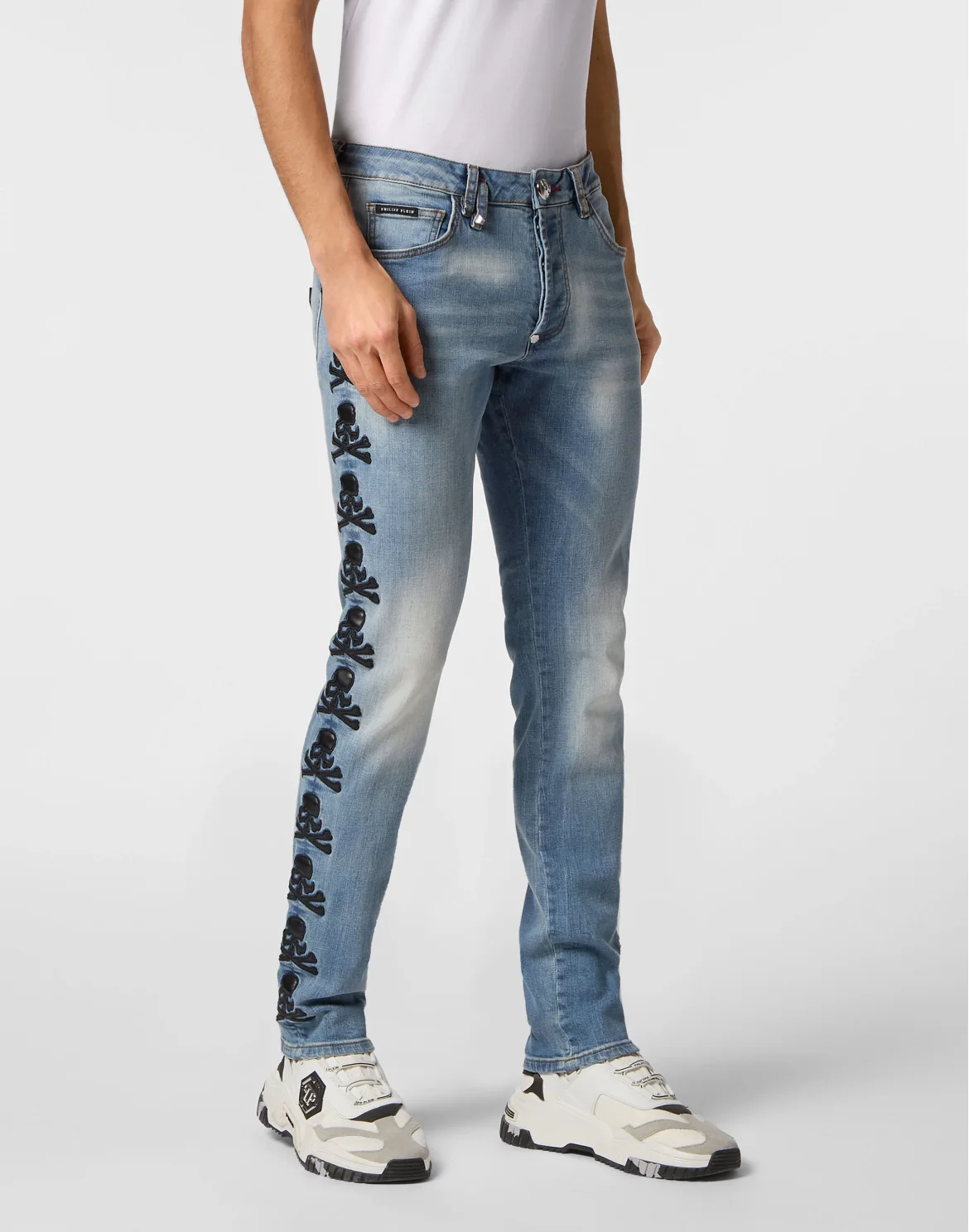 Super Straight Cut Trousers Skull, цвет: Серый