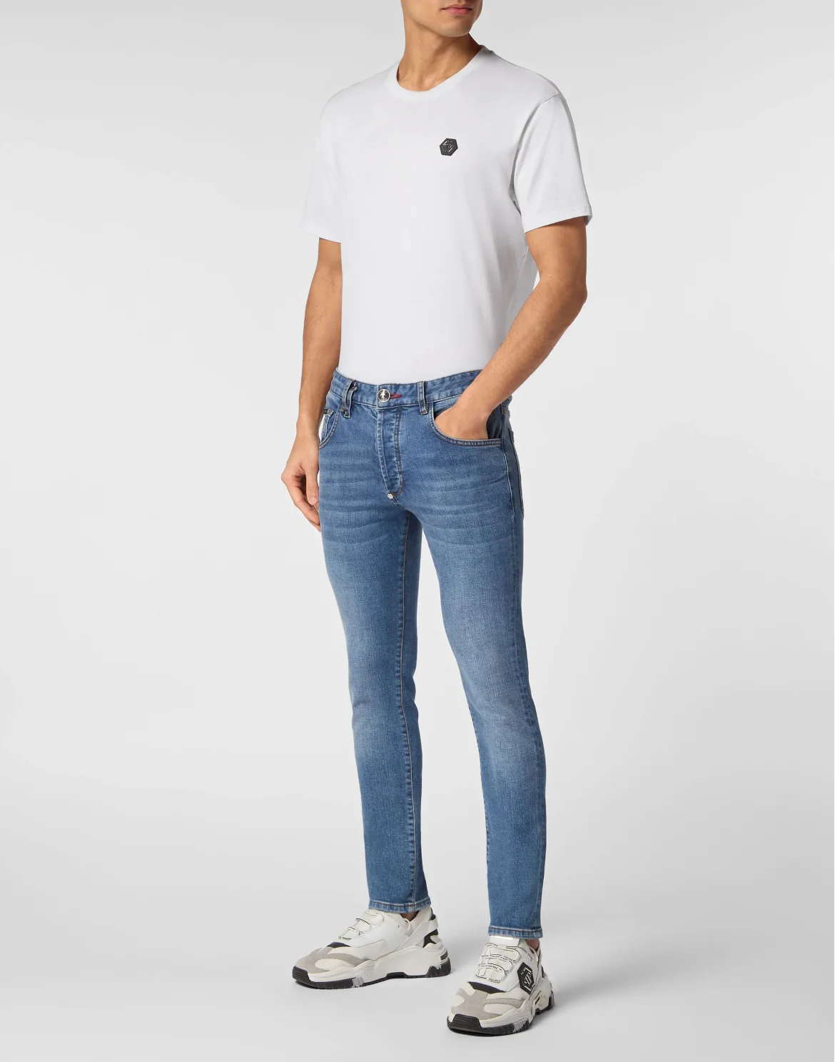 Skinny Trousers Skull, цвет: Серый