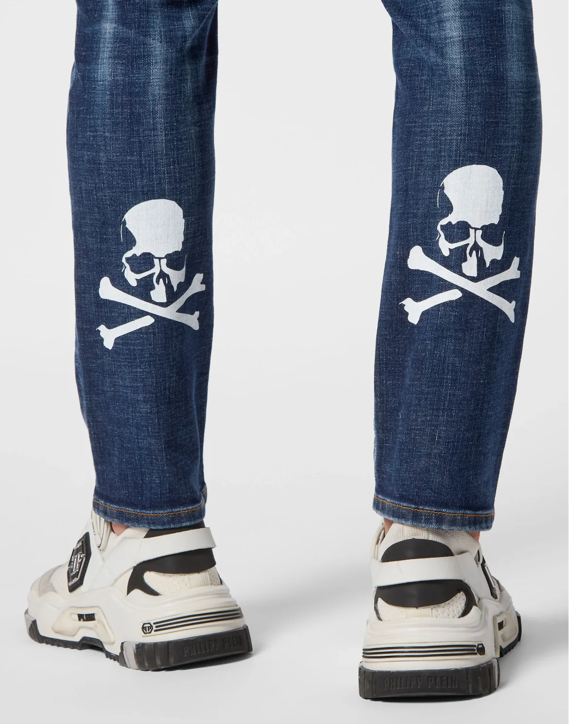 Skinny Trousers Skull, цвет: Синий