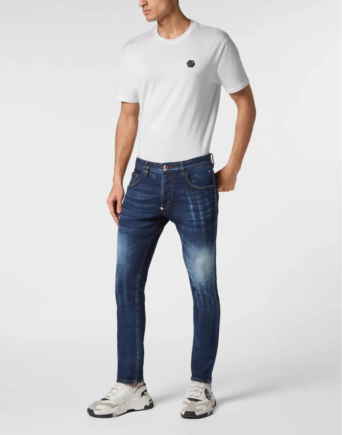 Skinny Trousers Skull, цвет: Синий