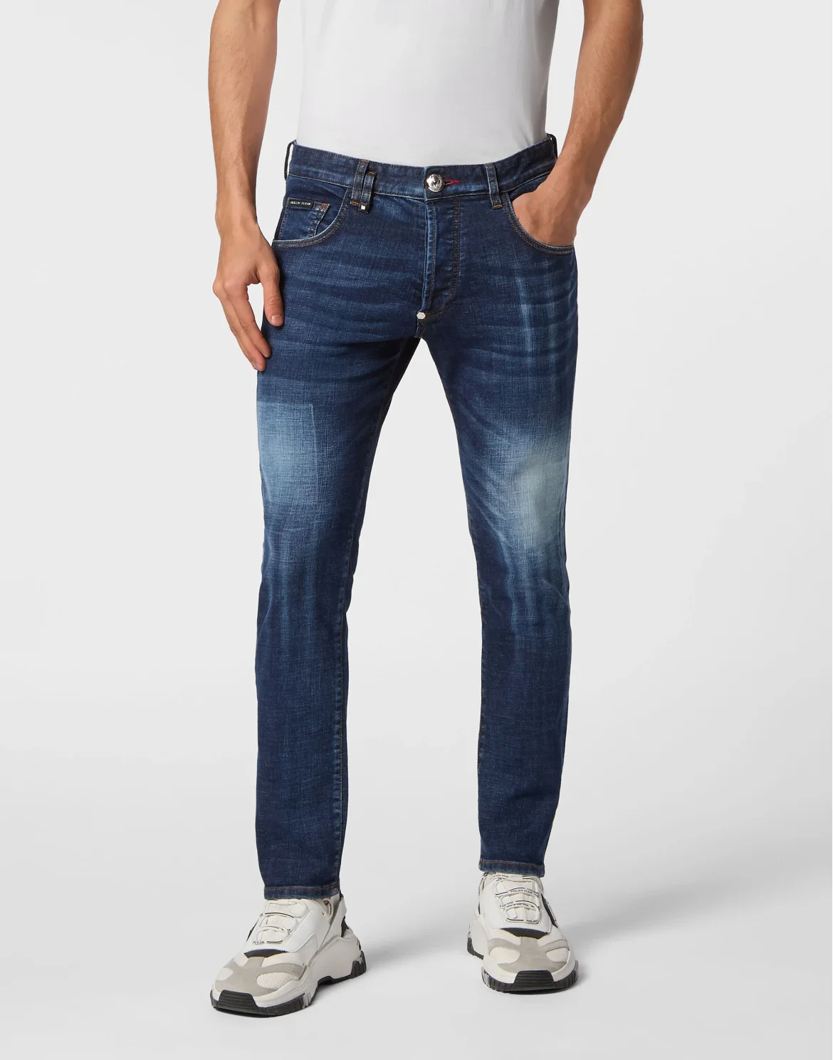 Skinny Trousers Skull, цвет: Синий