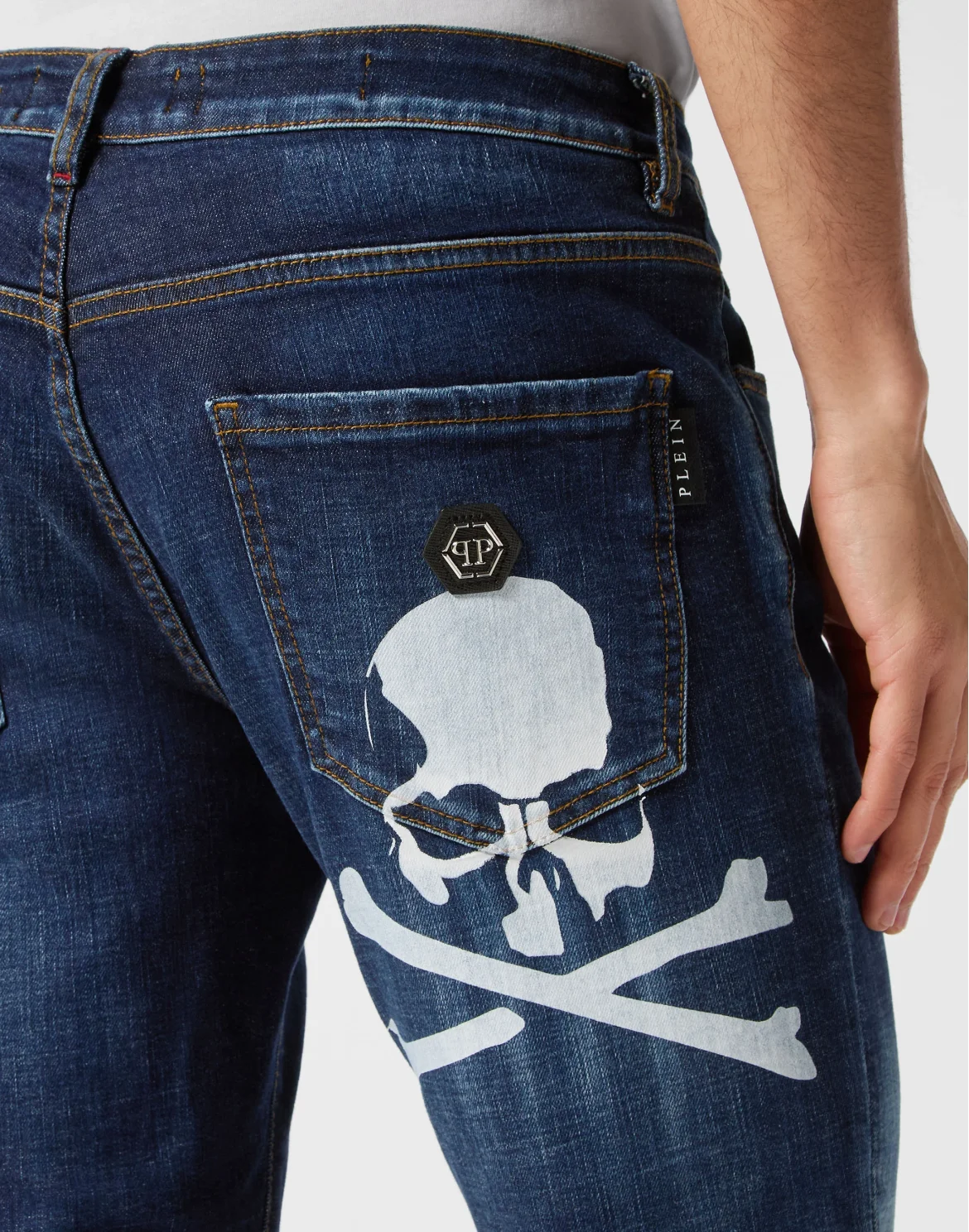 Super Straight Cut Trousers Skull, цвет: Синий