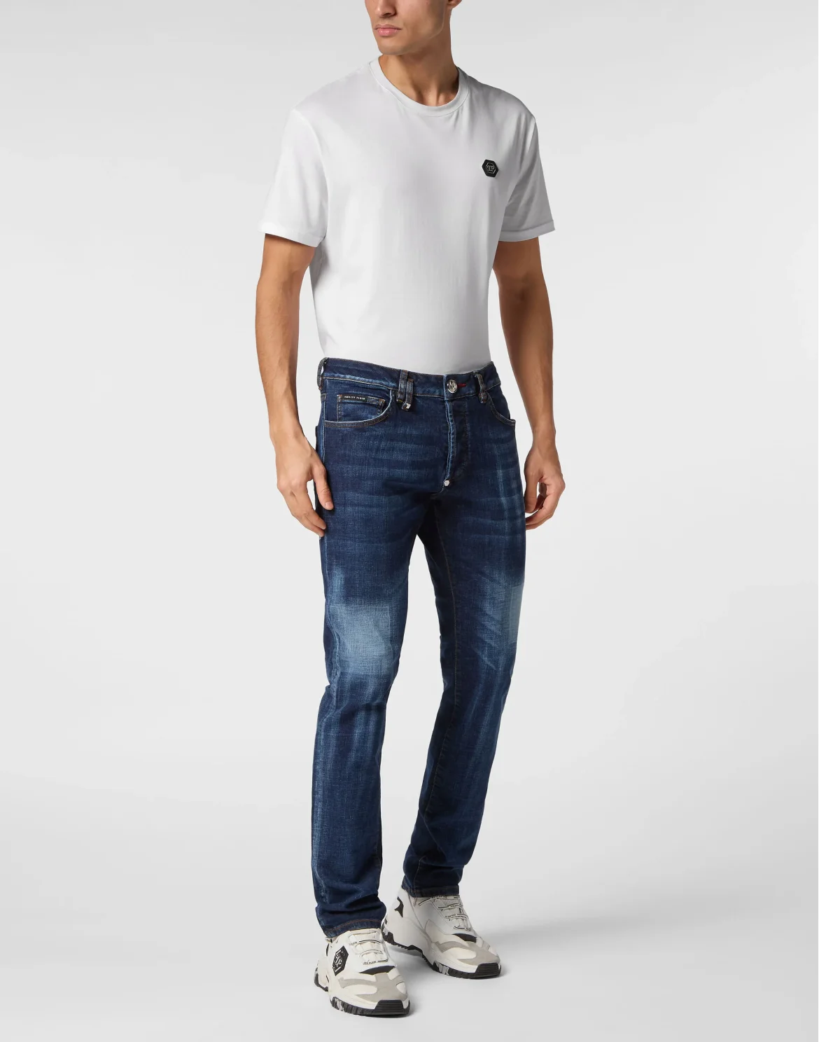 Super Straight Cut Trousers Skull, цвет: Синий
