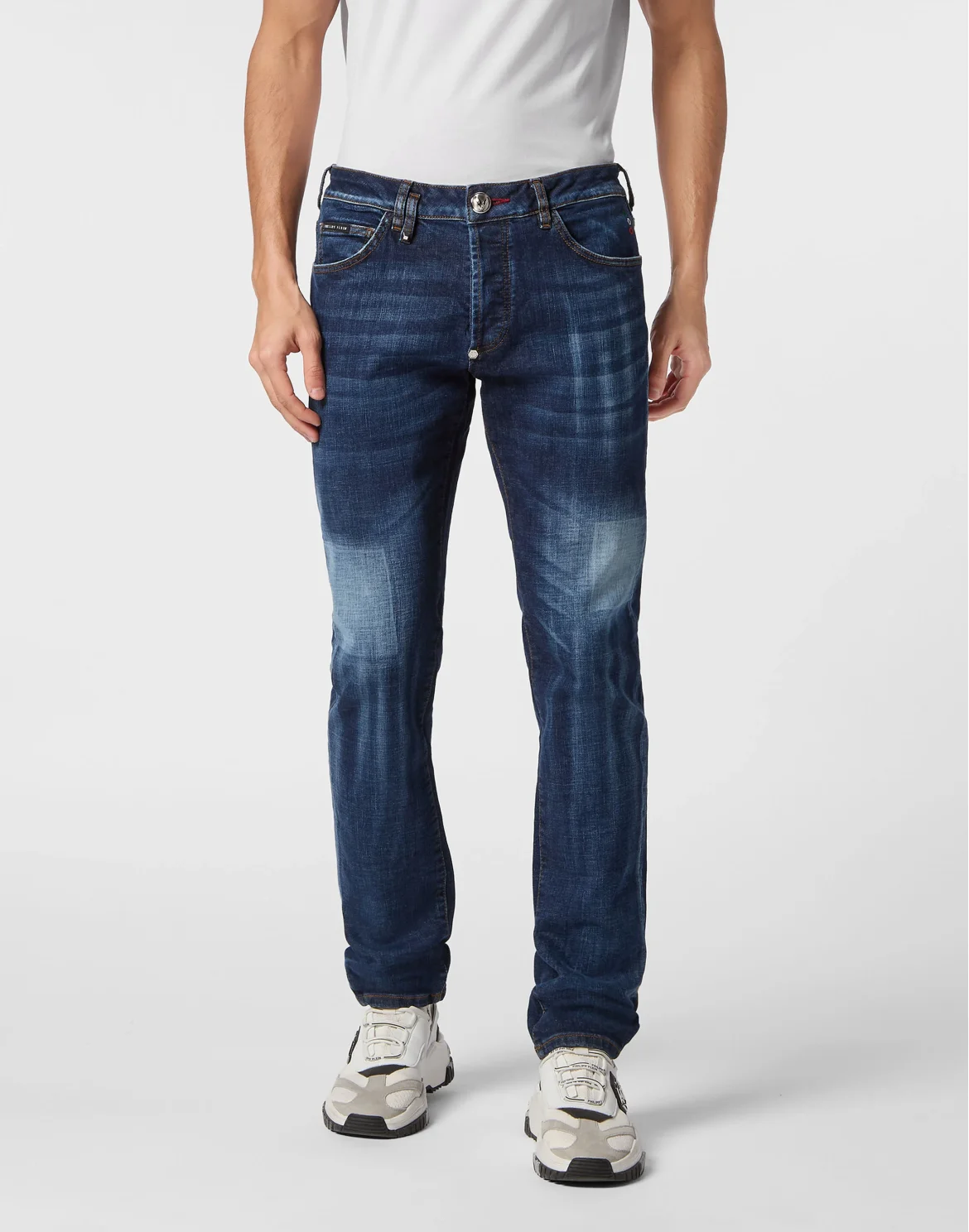 Super Straight Cut Trousers Skull, цвет: Синий