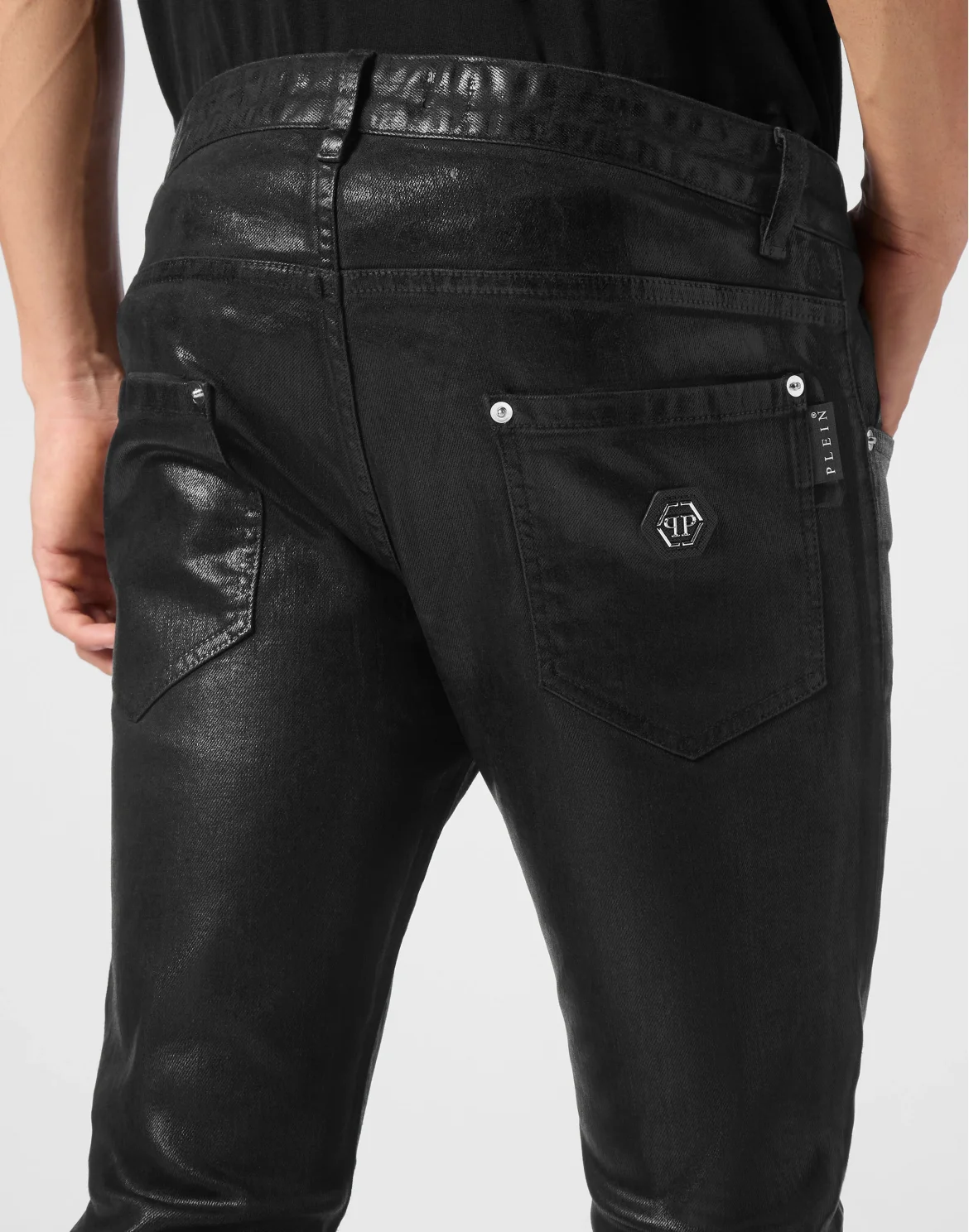 Denim Skinny Basic Trousers, цвет: Черный