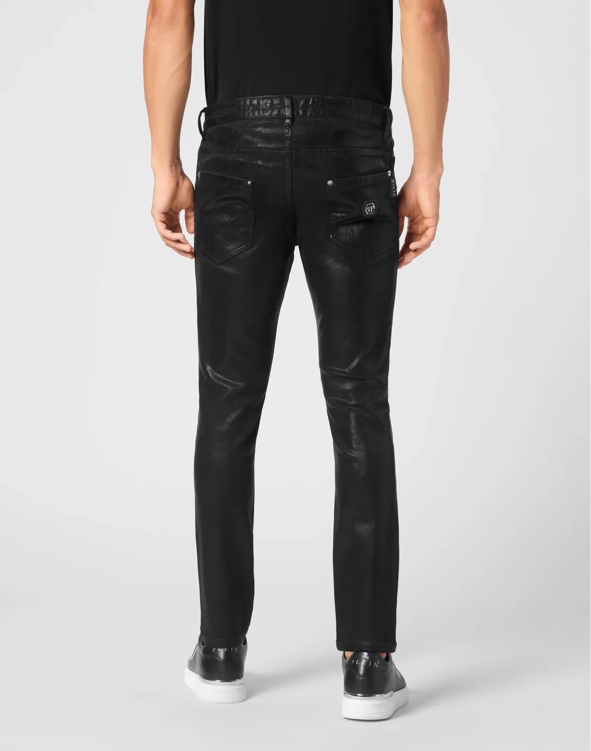 Denim Skinny Basic Trousers, цвет: Черный