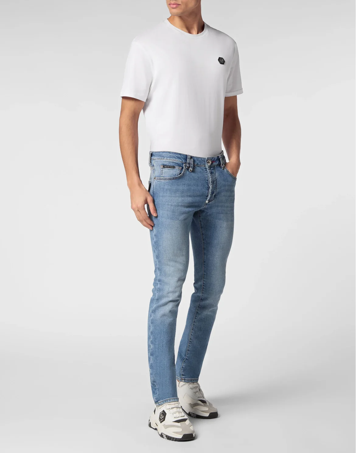 Denim Super Basic Straight Trousers, цвет: Серый