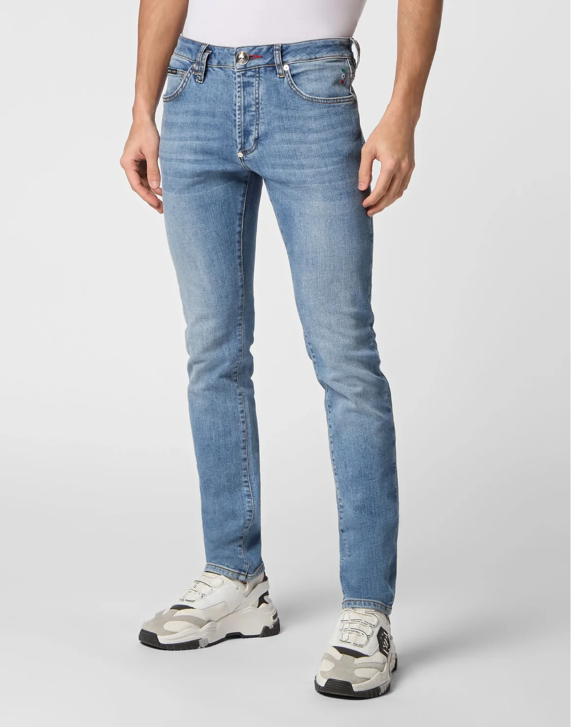 Denim Super Basic Straight Trousers, цвет: Серый
