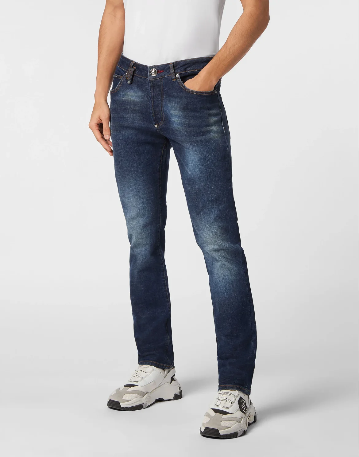 Denim Super Basic Straight Trousers, цвет: Синий
