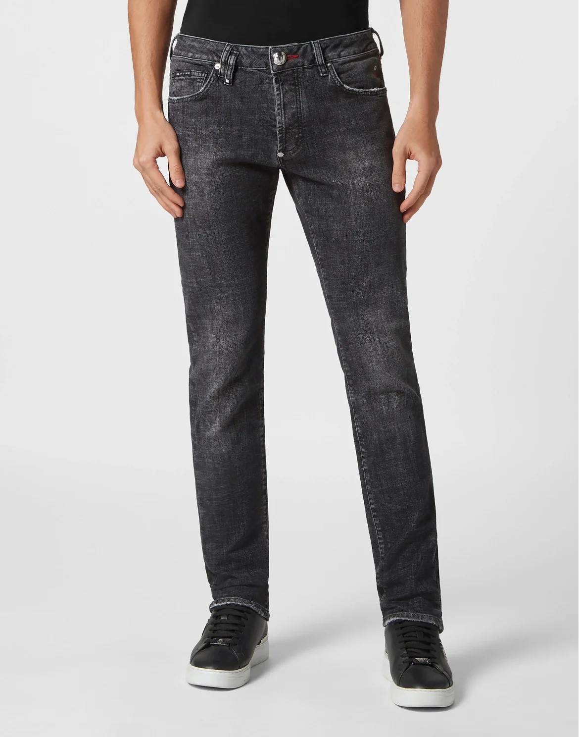 Denim Super Basic Straight Trousers, цвет: Черный
