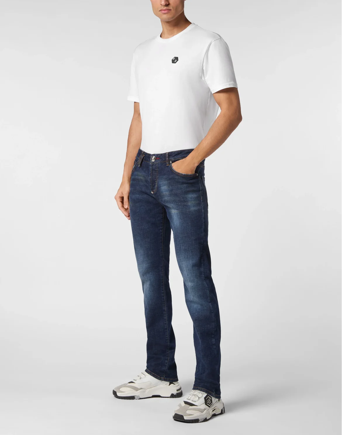 Denim Super Basic Straight Trousers, цвет: Синий