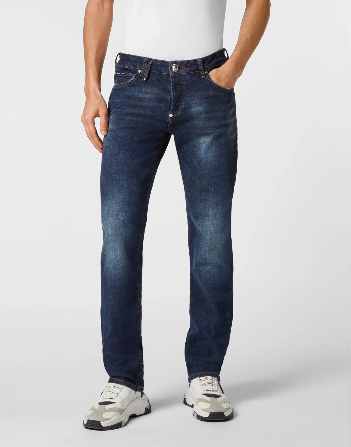 Denim Super Basic Straight Trousers, цвет: Синий