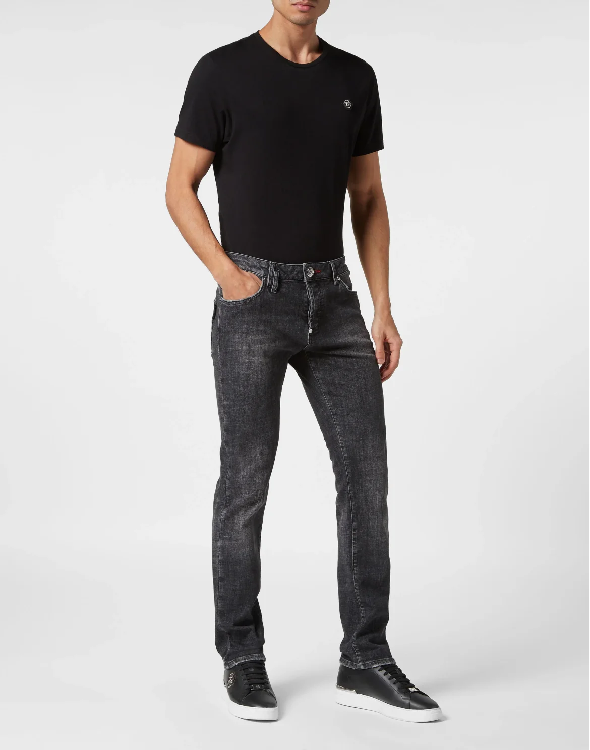 Denim Super Basic Straight Trousers, цвет: Черный