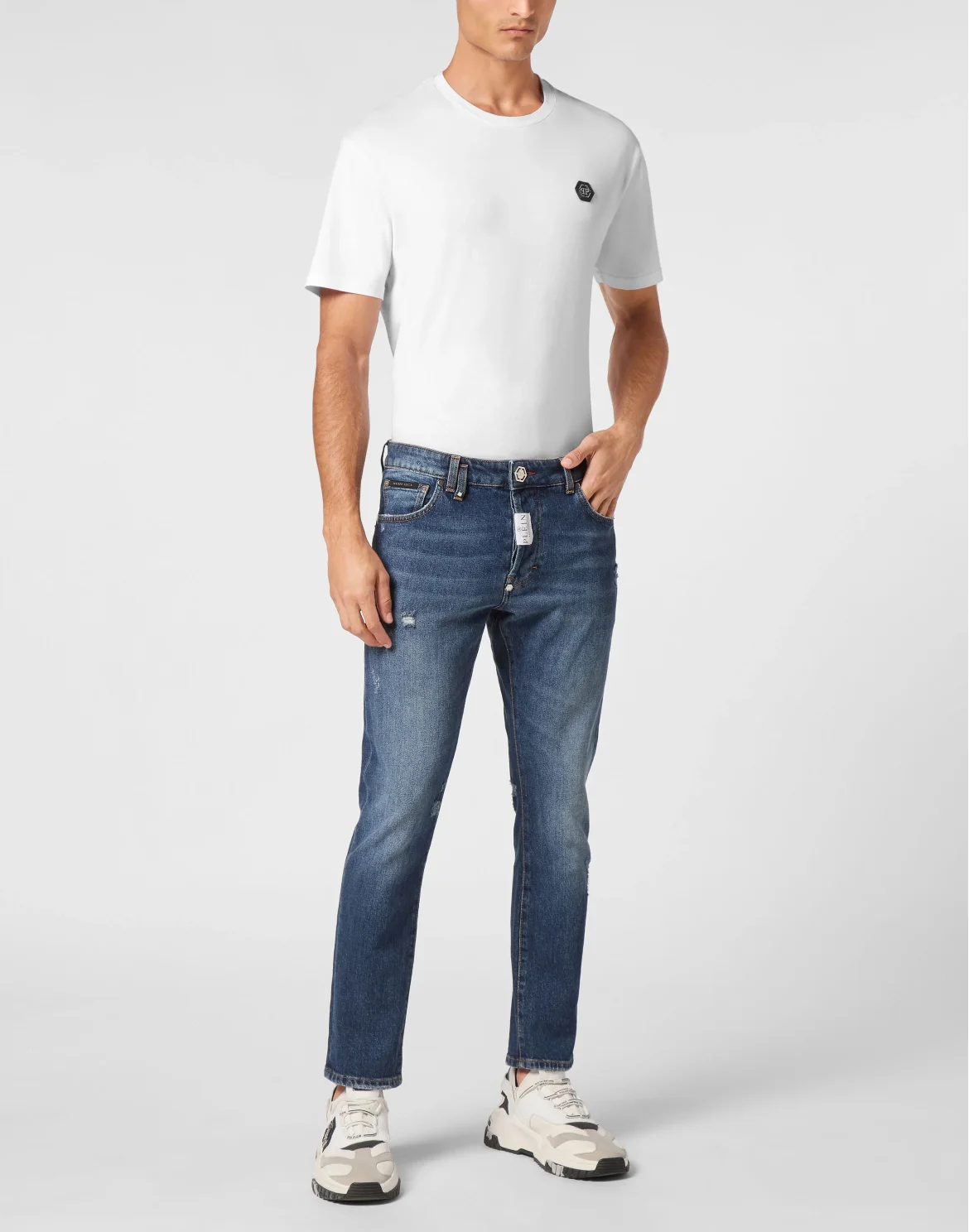 Skinny Fit Trousers, цвет: Синий