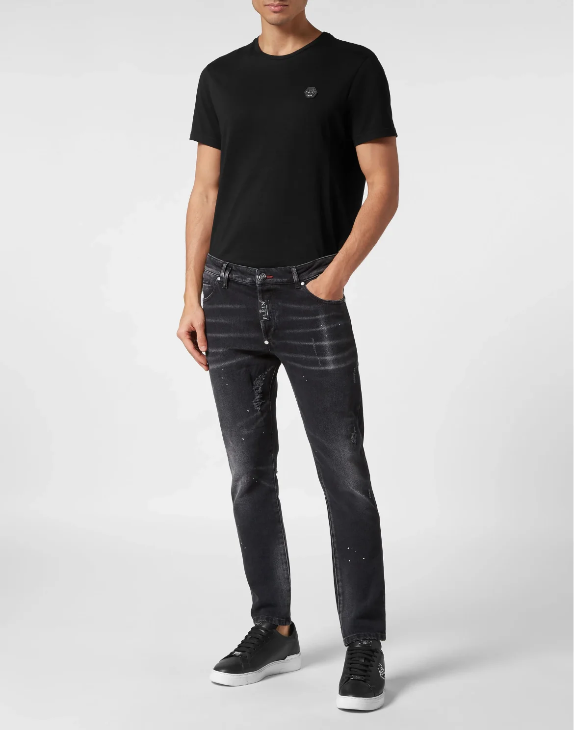 Skinny Fit Trousers, цвет: Черный