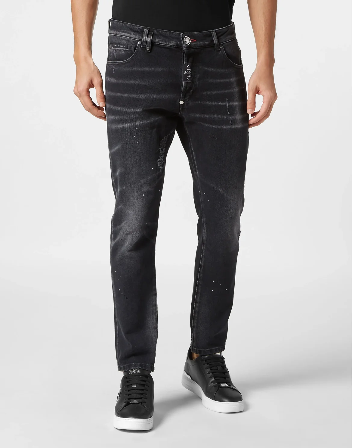 Skinny Fit Trousers, цвет: Черный