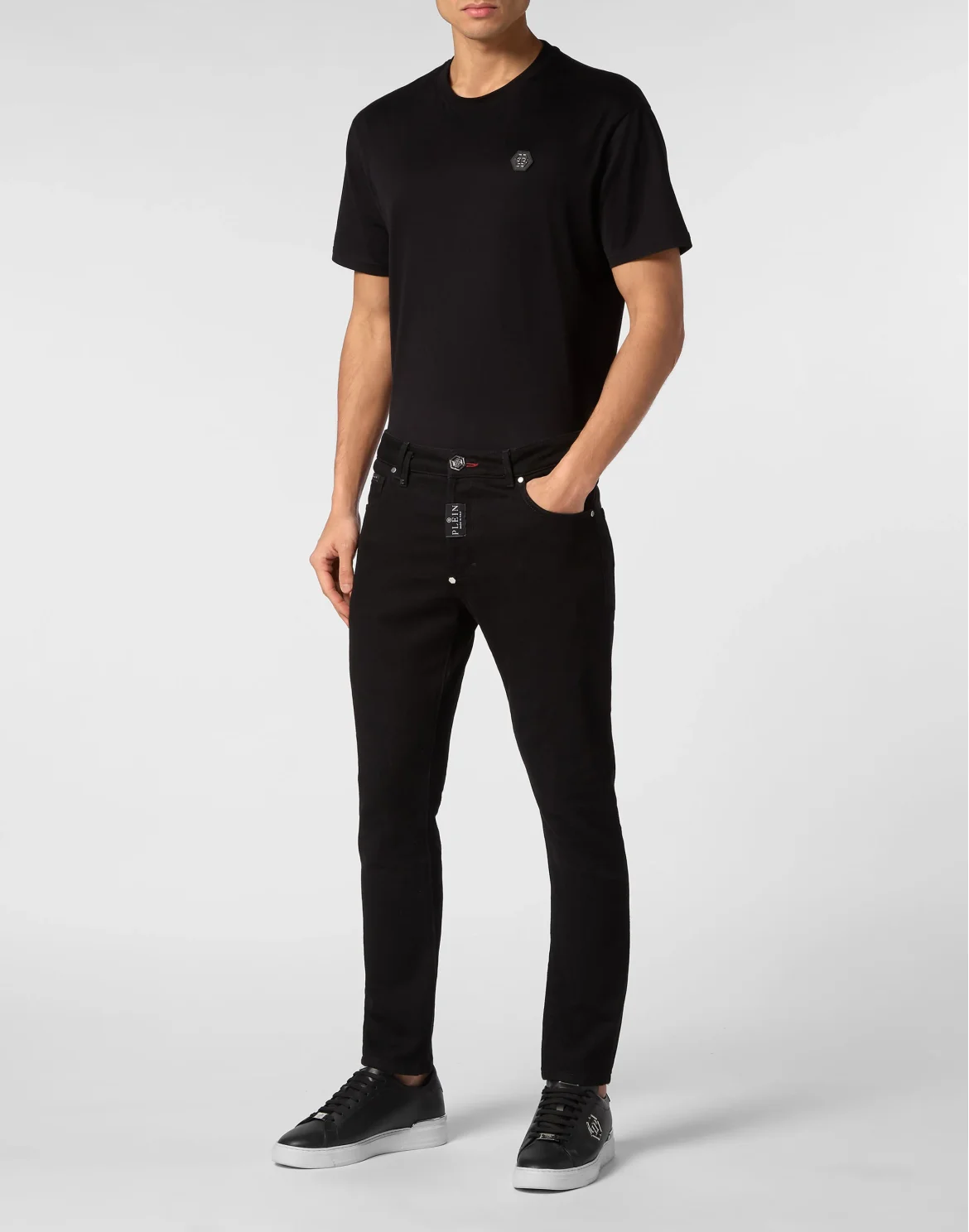 Skinny Fit Trousers, цвет: Черный