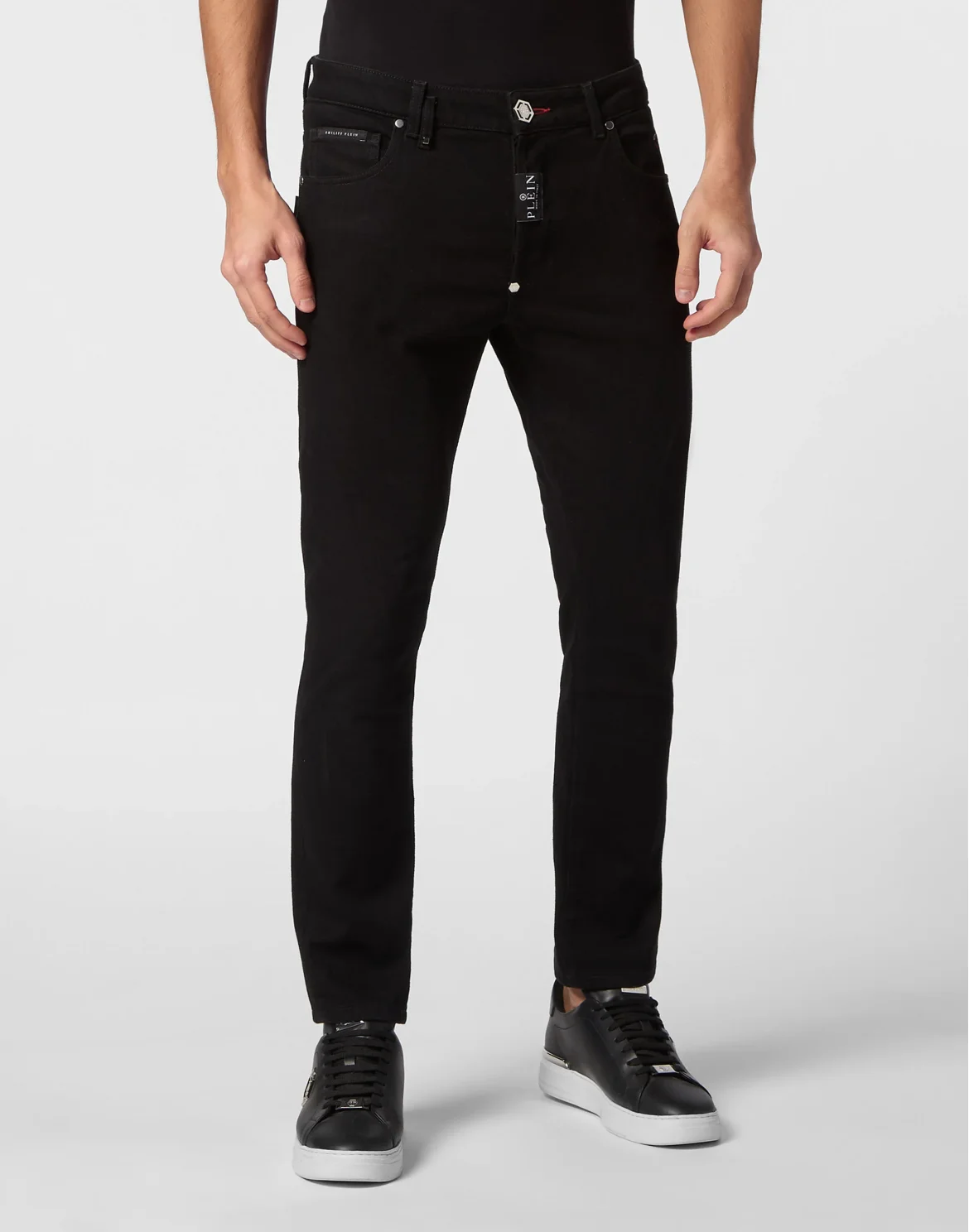 Skinny Fit Trousers, цвет: Черный
