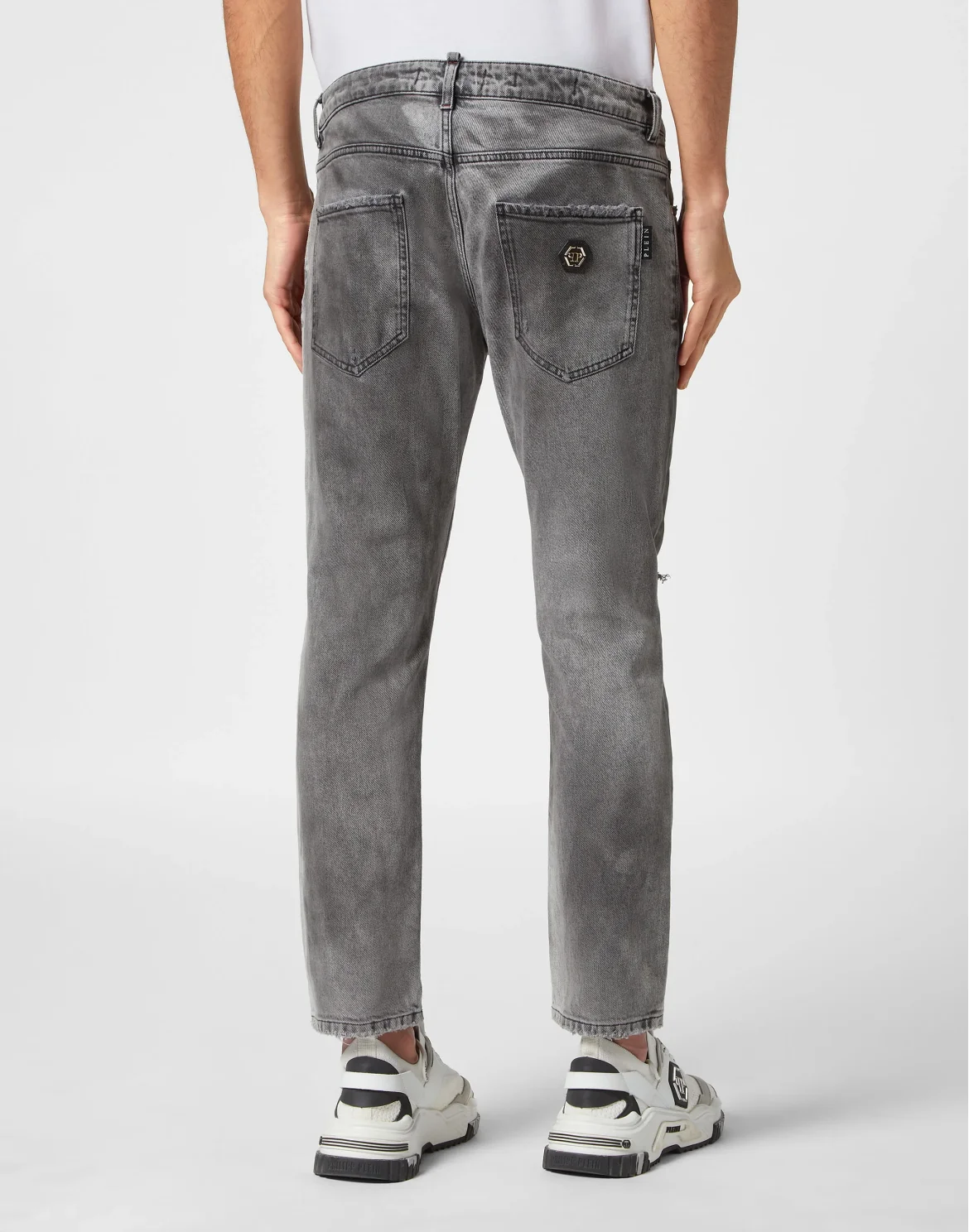 Skinny Fit Trousers, цвет: Серый