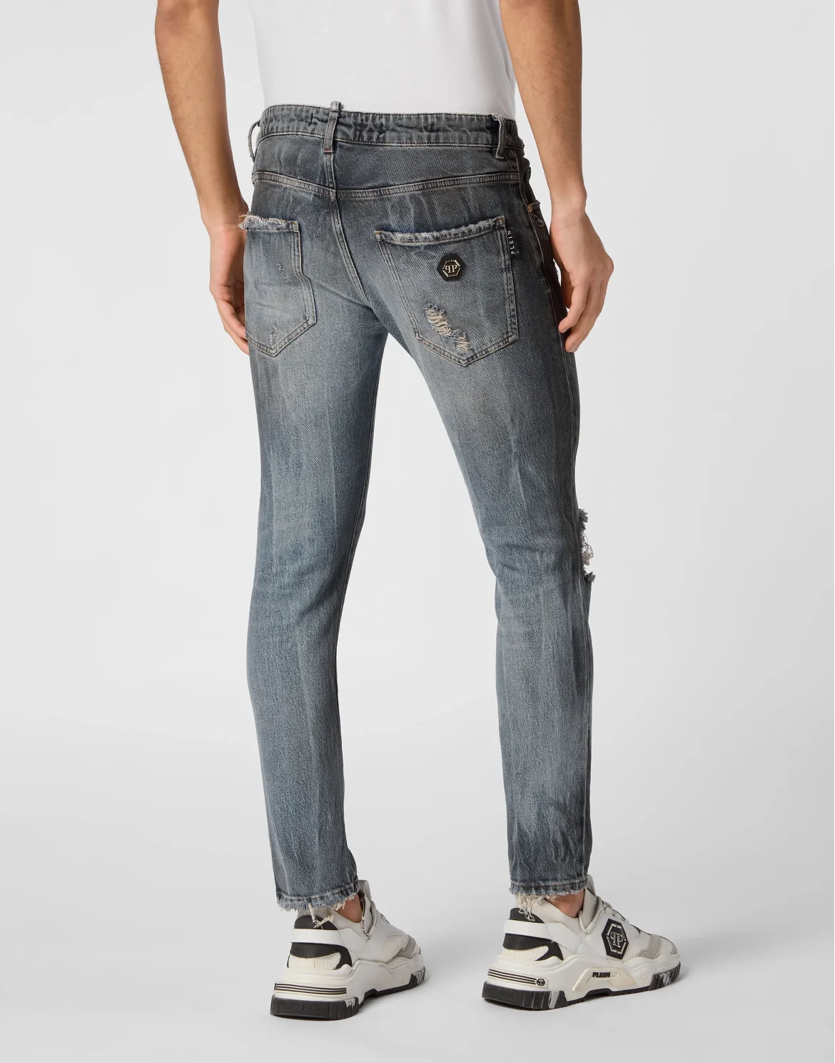 Skinny Fit Trousers, цвет: Серый
