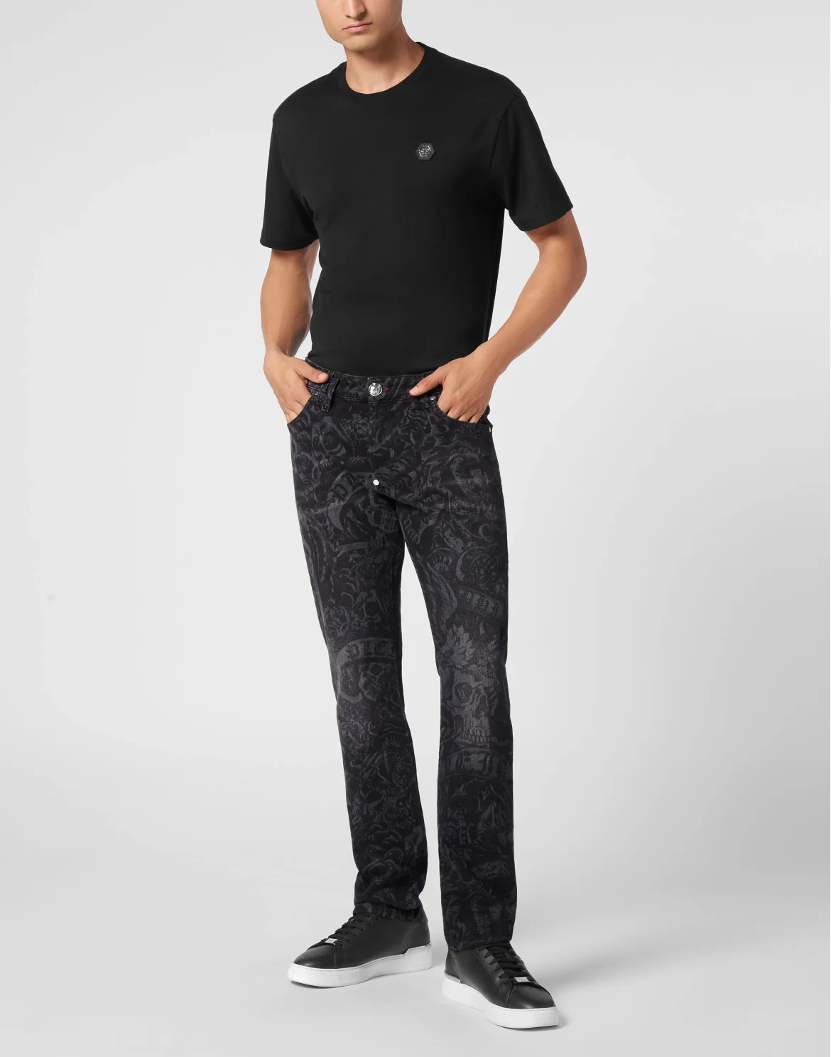 Denim Trousers Super Straight Cut Tattoo, цвет: Серый