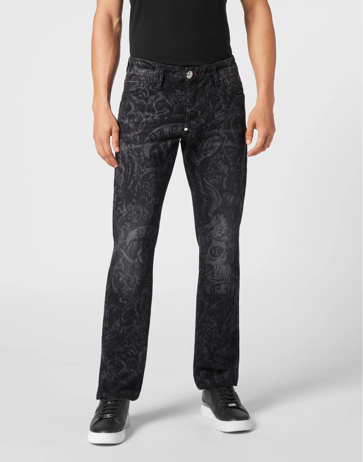 Denim Trousers Super Straight Cut Tattoo, цвет: Серый