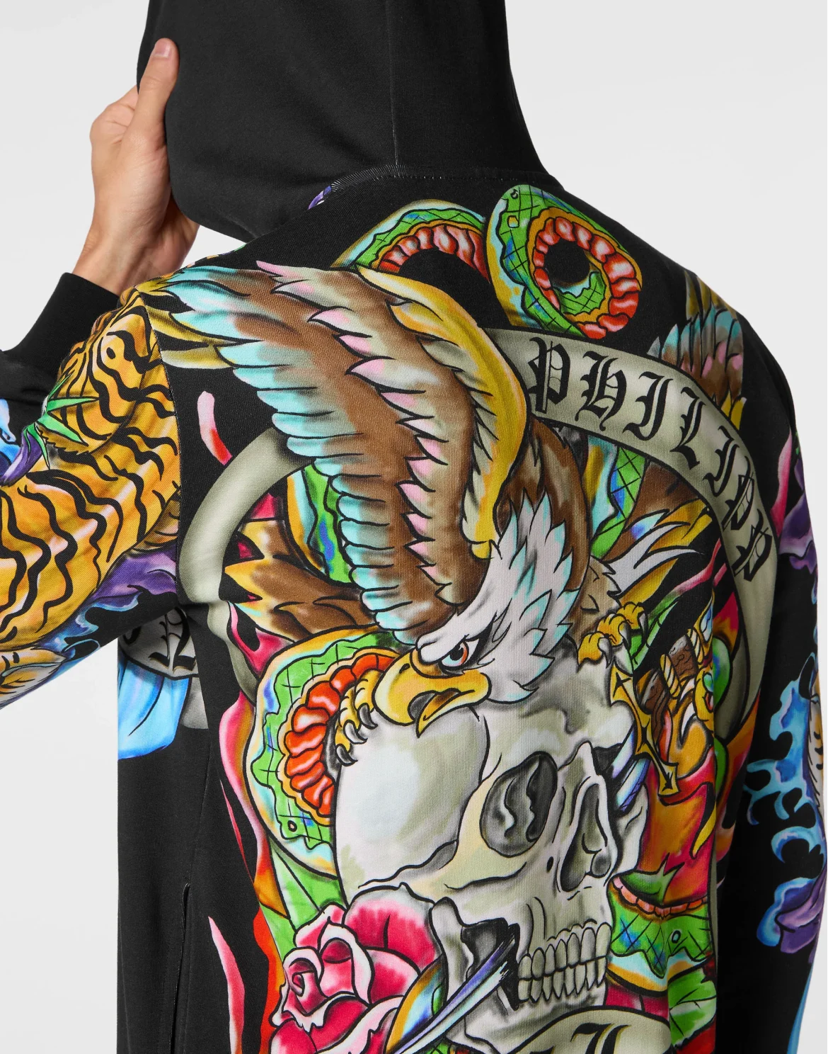Hoodie Sweatjacket Tattoo, цвет: Черный