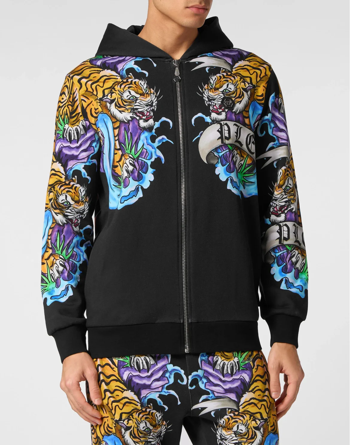Hoodie Sweatjacket Tattoo, цвет: Черный
