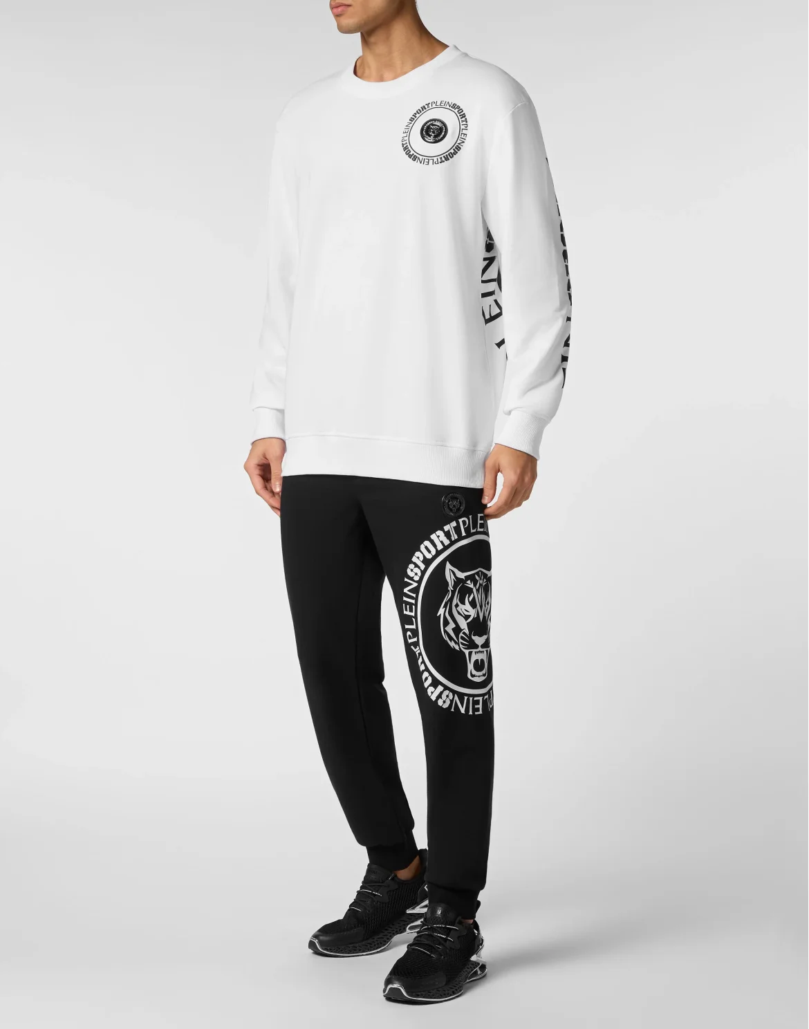 Sweatshirt Round Neck Carbon Tiger, цвет: Белый