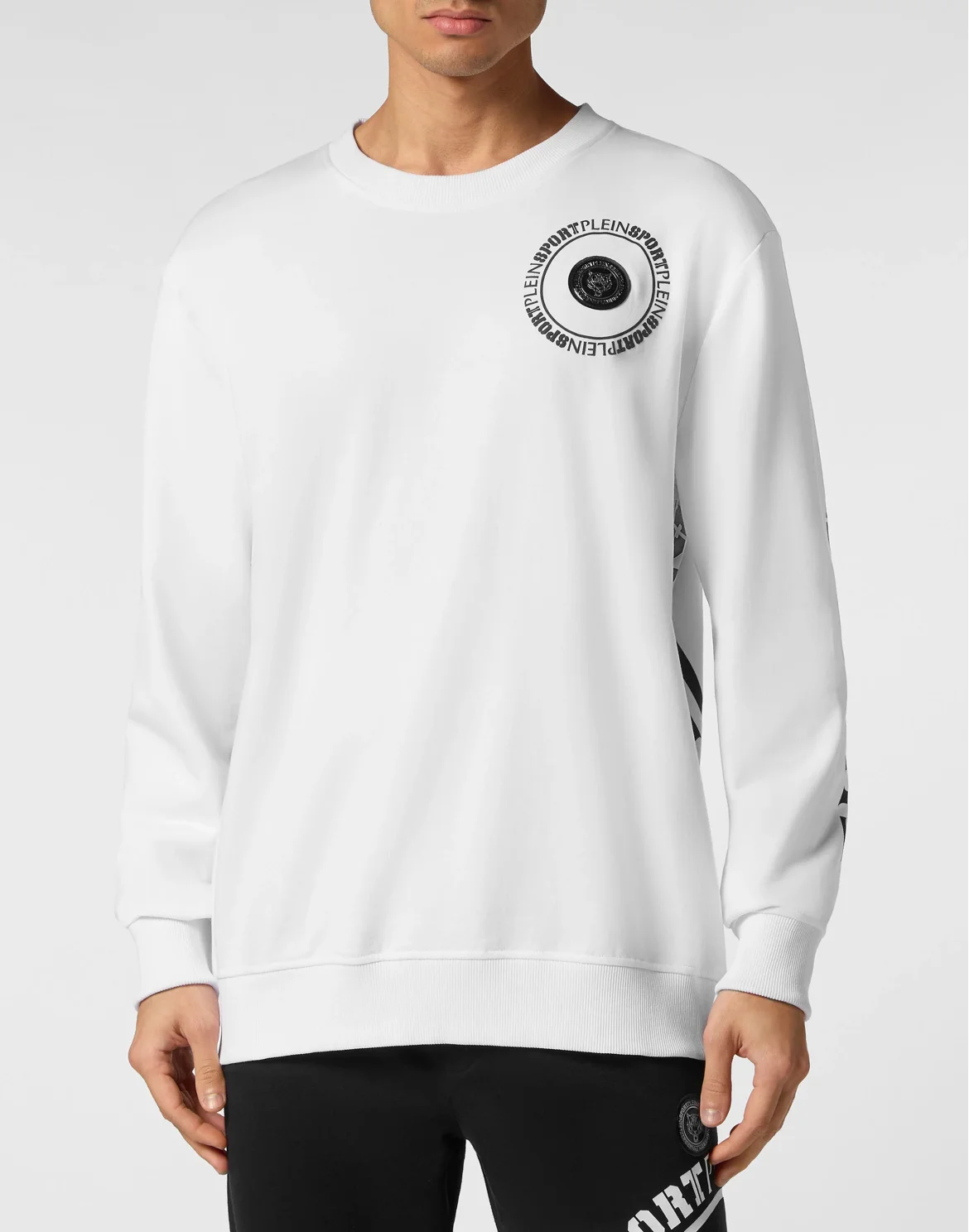 Sweatshirt Round Neck Carbon Tiger, цвет: Белый